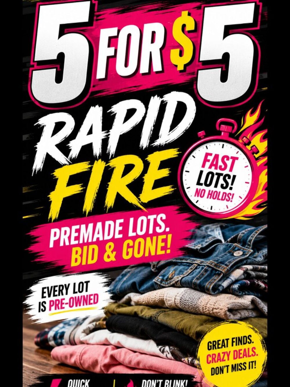 LIVE NOW 🔥5 FOR $5 RAPID FIRE 🔥